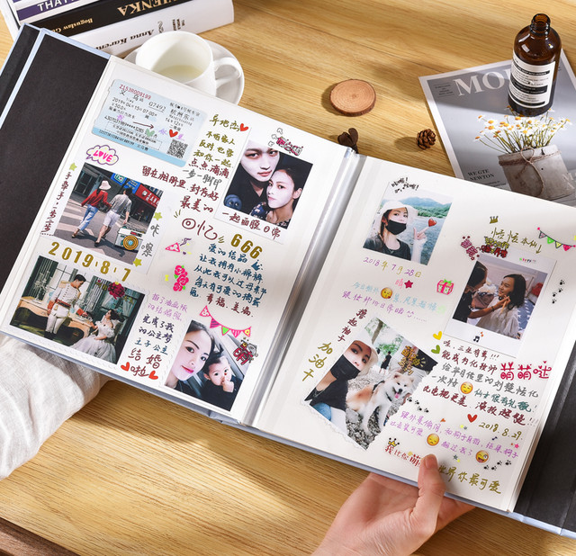 DIY Scrapbook Lamination Paste Handmade Romantic Couple Creative Gift Train  Ticket Collection Album Memorial Book Party Album - AliExpress